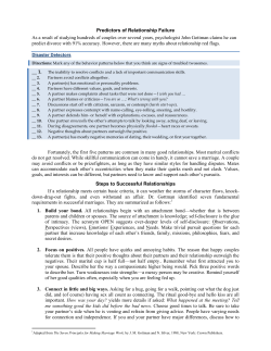 Predictors of relationship failure