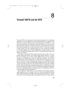 Chapter 8 Triumph! NAFTA and the WTO
