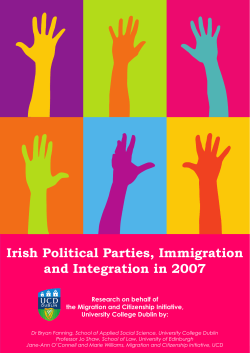 Irish Political Parties, Immigration and Integration in 2007