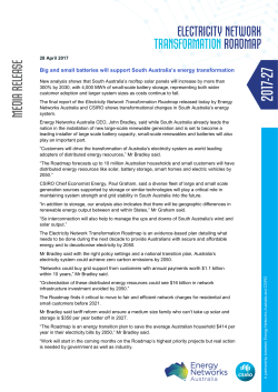 Big and small batteries will support South Australia`s energy