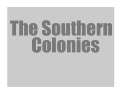 The Southern Colonies - Wyoming City Schools