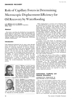 Role of Capillary Forces in Determining Microscopic Displacement
