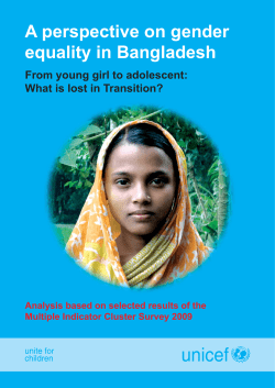 A perspective on gender equality in Bangladesh