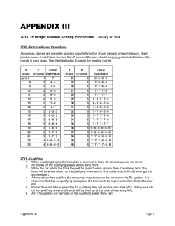 USAC App III Scoring Procedures