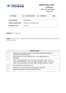 SERVICE BULLETIN N&deg;05-LSA