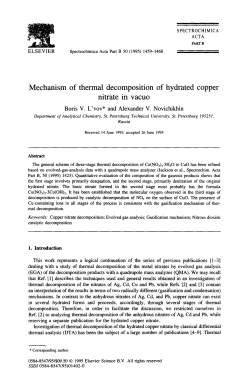 Mechanism of thermal decomposition of hydrated