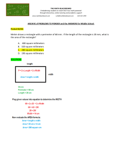 Melvin draws a rectangle with a perimeter of 68 mm. If the length of