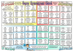 Super Synonyms Sheet