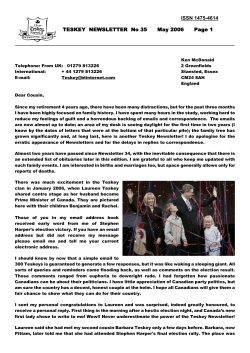 Teskey Newsletter No. 35, May 2006