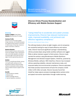 Chevron Drives Process Standardization and Efficiency with Mobile