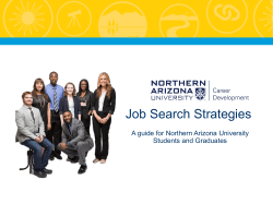 Job Search Strategies - Northern Arizona University