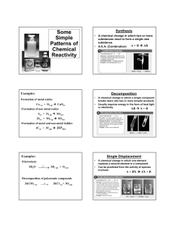 L4 - Types of Reactions Ch 8.2-3