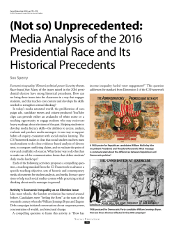 (Not so) Unprecedented: Media Analysis of the 2016 Presidential