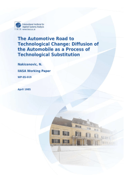 The Automotive Road to Technological Change: Diffusion of the