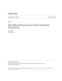 The Political Persecution of a Poet: A Detail of Dante`s Exile