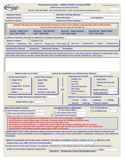 Montezuma County - Utility Permit in County ROW