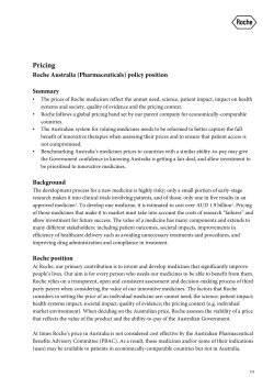 Pricing - Roche Australia