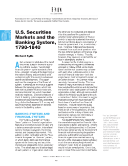 US Securities Markets and the Banking System, 1790