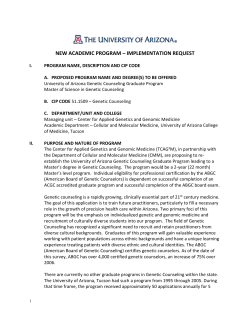Genetic Counseling Graduate Program