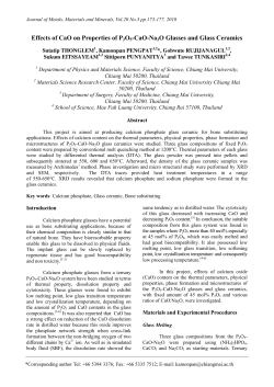 Effects of CaO on Properties of P2O5-CaO