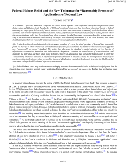 Federal Habeas Relief and the New Tolerance for