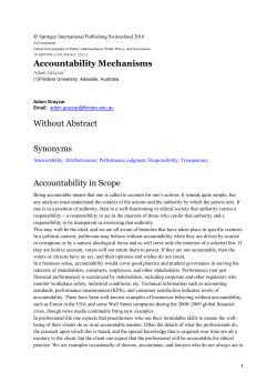 Accountability Mechanisms Without Abstract Synonyms
