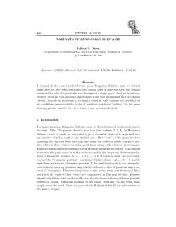 Jeffrey S. Olson Department of Mathematics, Norwich University