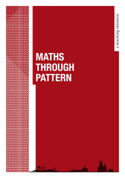 maths through pattern