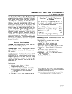 MasterPure Yeast DNA Purification Kit