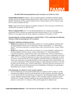 revised Sentencing Reform and Corrections Act