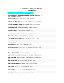 School Addresses of our Public School Opponents