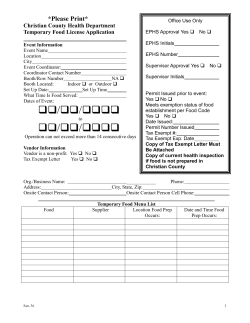 If I will have a food booth at the county fair, do I need a food