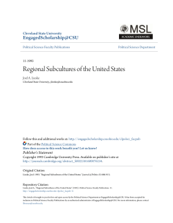 Regional Subcultures of the United States