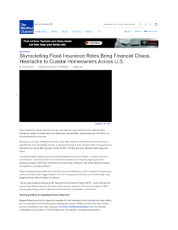 Skyrocketing Flood Insurance Rates Bring Financial Chaos