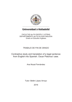 Contrastive study and translation of a legal sentence