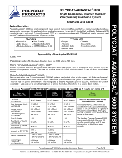 Polycoat-Aquaseal &reg; 5000