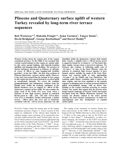 Pliocene and Quaternary surface uplift of western Turkey revealed