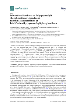 Solventless Synthesis of Poly(pyrazolyl) phenyl