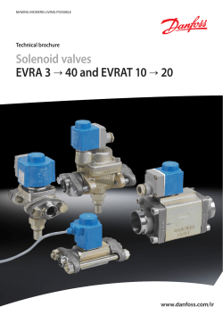 Solenoid valves EVRA 3 40 and EVRAT 10 20