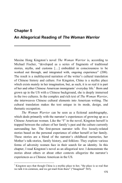 Chapter 5 An Allegorical Reading of The Woman Warrior