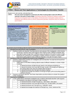 1-PS4-3 Evidence Statements