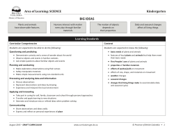 big ideas - BC`s New Curriculum