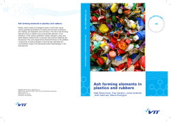 Ash forming elements in plastics and rubbers