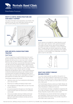 Distal Radius Fractures