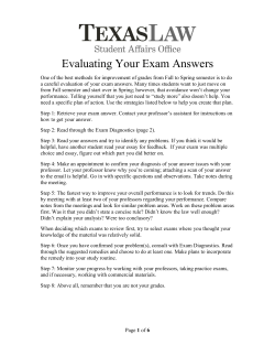 Evaluating Your Exam Answers - University of Texas School of Law
