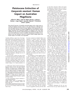 Pleistocene Extinction of Genyornis newtoni: Human
