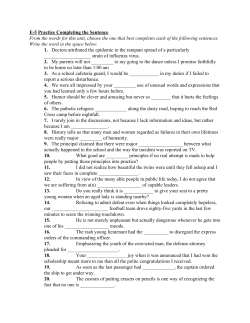 Level E Unit 5 Practice