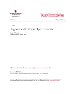 Diagnosis and treatment of pre-eclampsia