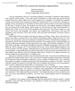 From Me to You: Lessons from Teaching in Segundo