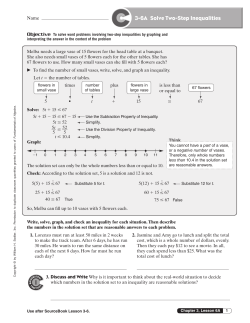 3-6A Solve Two-Step Inequalities